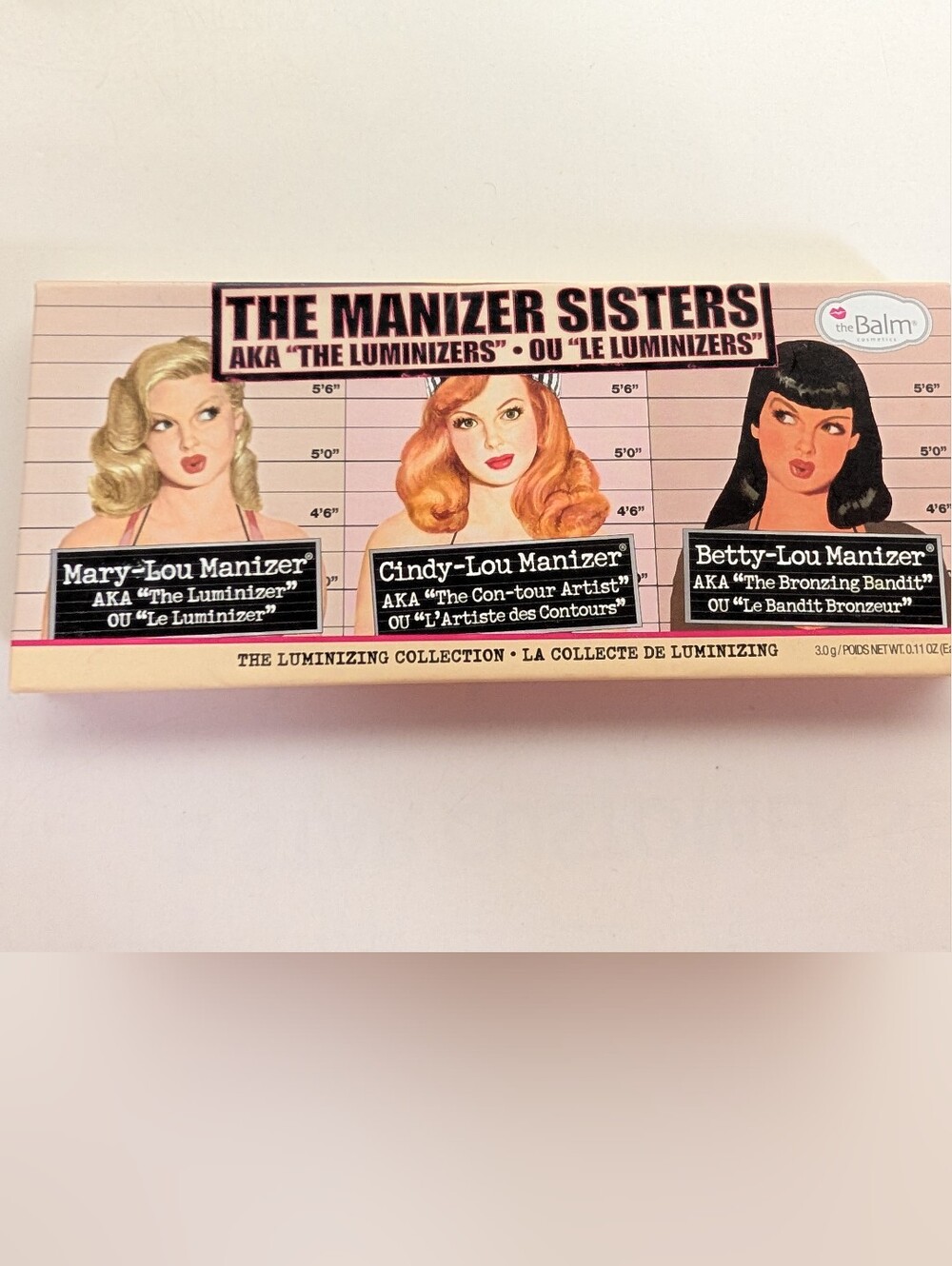 The Balm The Manizer Sisters Illuminating Powder Trio Palette NWOT Flaw